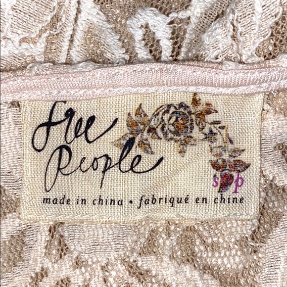 FREE PEOPLE Miles of Lace Ivory Dress Size Small - Picture 3 of 12